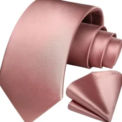 Hisdern Herren Krawatte & Einstecktuch Set - Elegante Hochzeitskrawatte in