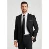 Hisdern Herren Krawatte mit Einstecktuch Set - Klassisch Plaid Hahnentritt