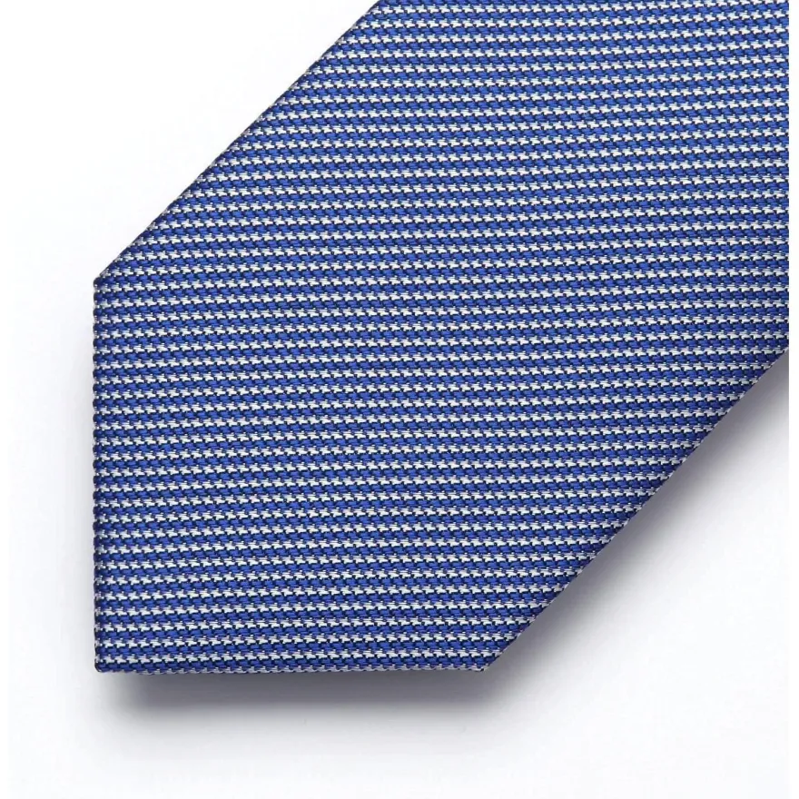 Hisdern Herren Krawatte mit Einstecktuch Set, Klassisch Plaid Hahnentritt