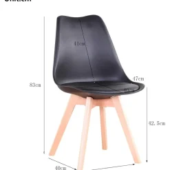 HJhomeheart Esszimmerstühle 6er Set, Skandinavische Küchenstühle in Lederoptik