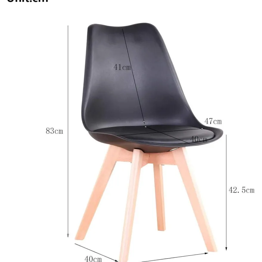 HJhomeheart Esszimmerstühle 6er Set, Skandinavische Küchenstühle in Lederoptik