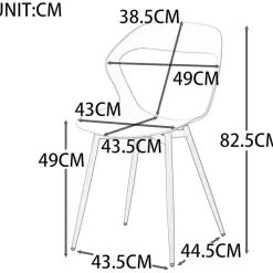 HJhomeheart Esszimmerstuhl 6er-Set, skandinavischer Stil, weiß mit natürlichen