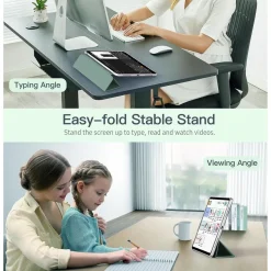 Hülle für iPad Air 11 Zoll 2024/2022/2020, Schlank TPU Schutzhülle Nachtgrün