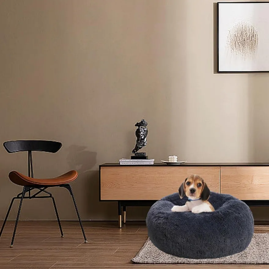 HMTOPE Orthopädisches Hundebett rund, Kuscheliges