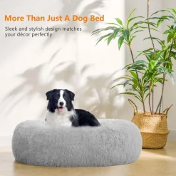 HMTOPE Orthopädisches Hundebett rund, Donut Kuschelkissen für Hunde und Katzen