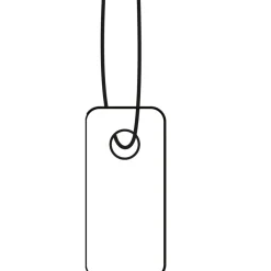 Hängeetiketten 7 x 15 mm, mit Faden weiß, 1000 St