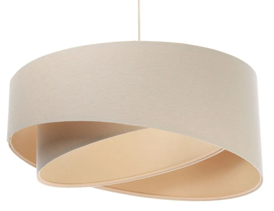 Hängeleuchte Boho 50 Metall Weiß Beige, Creme2 Lampenschirmhöhe 23 105