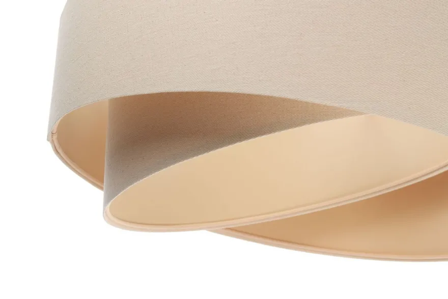 Hängeleuchte Boho 50 Metall Weiß Beige, Creme2 Lampenschirmhöhe 23 105