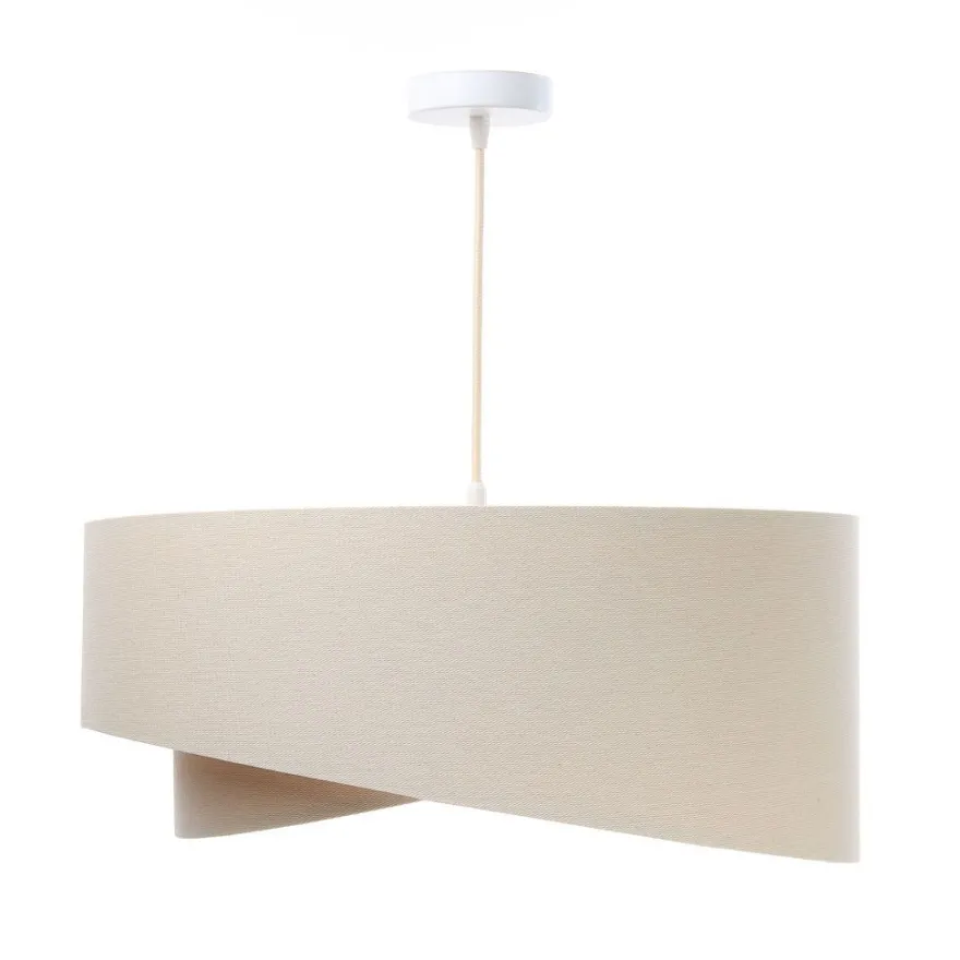 Hängeleuchte Boho 50 Metall Weiß Beige, Creme2 Lampenschirmhöhe 23 105