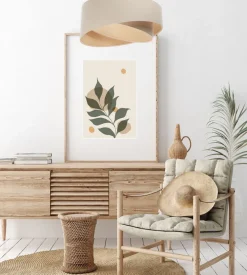 Hängeleuchte Boho 50 Metall Weiß Beige, Creme2 Lampenschirmhöhe 23 105