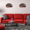Hängeleuchte Doblo Lampenschirmhöhe 30 60 Metall Schwarz 110 Grau, Orange, Silber