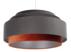 Hängeleuchte Doblo Lampenschirmhöhe 30 60 Metall Schwarz 110 Grau, Orange, Silber