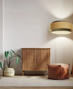 Hängeleuchte Doblo Rattan Elegant Graphitgrau, Beige-Braun, Graphitgrau