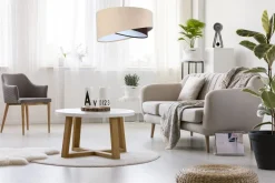 Hängeleuchte Galaxy 102 Lampenschirmhöhe 23 50 Metall Weiß Beige, Braun, Weiß