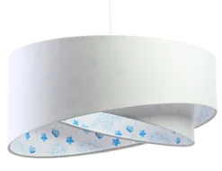 Hängeleuchte Galaxy Lampenschirmhöhe 23 50 102 Metall Weiß Weiß, Hellblau2