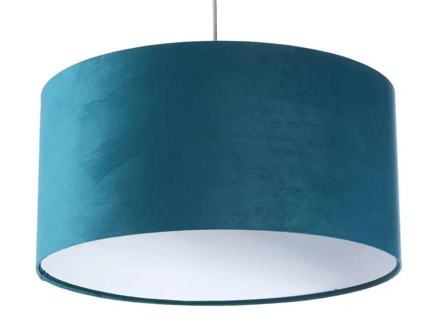 Hängeleuchte Glamour Lampenschirmhöhe 30 60 112 Metall Weiß Türkis, Weiß