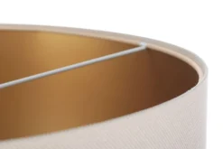 Hängeleuchte Glamour Metall Weiß Lampenschirmhöhe 30 60 112 Creme, Gold