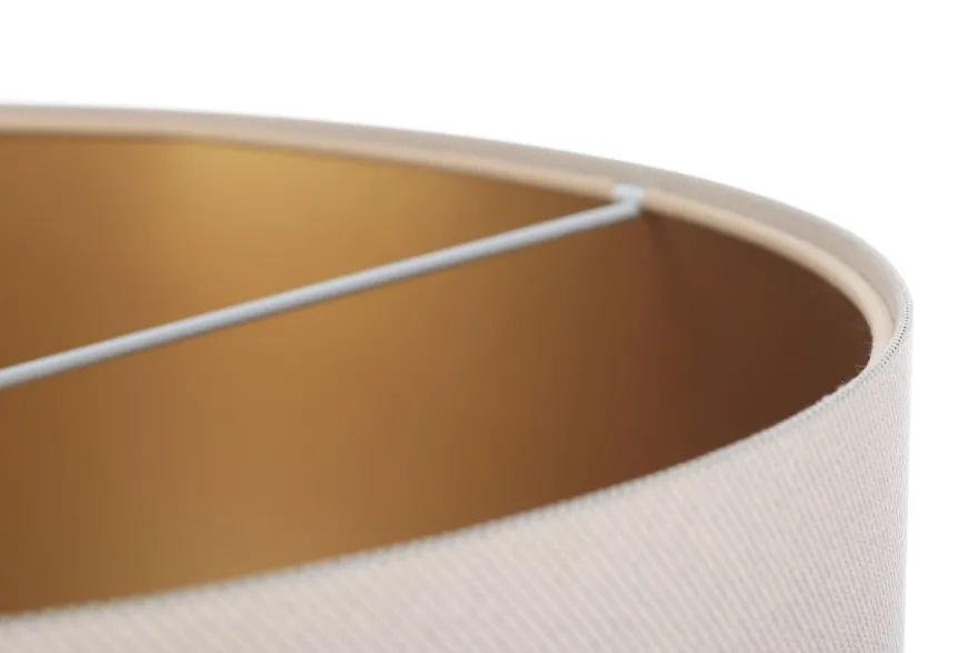Hängeleuchte Glamour Metall Weiß Lampenschirmhöhe 30 60 112 Creme, Gold