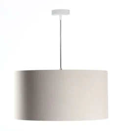 Hängeleuchte Glamour Metall Weiß Lampenschirmhöhe 30 60 112 Creme, Gold