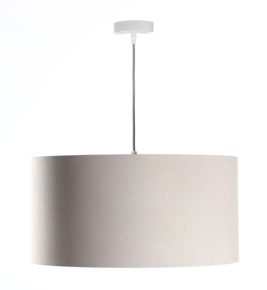 Hängeleuchte Glamour Metall Weiß Lampenschirmhöhe 30 60 112 Creme, Gold