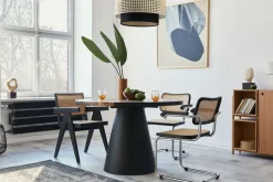 Hängeleuchte Rattan Lampenschirmhöhe 30 112 Metall Weiß 50 Creme, Schwarz