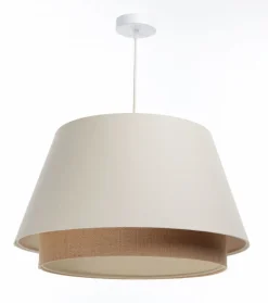 Hängeleuchte Sensei Lampenschirmhöhe 30 Metall Weiß 50 117 Beige, Creme