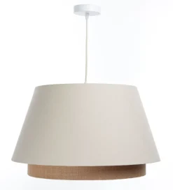 Hängeleuchte Sensei Lampenschirmhöhe 30 Metall Weiß 50 117 Beige, Creme