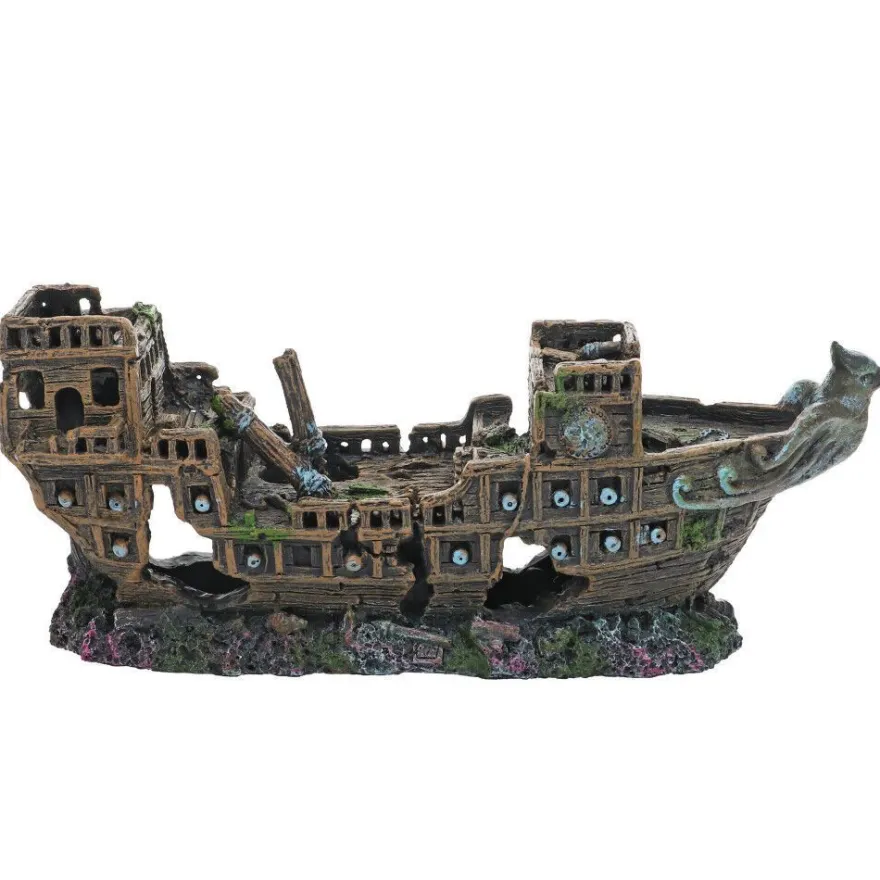Hobby Mayflower Bootswrack 25x7x10cm - Aquarium Deko Höhle Schiff Boot