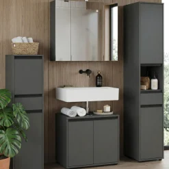 Hochschrank Hamburg mit Schublade und Türen, Soft-Close, matt, 33x181x34 cm