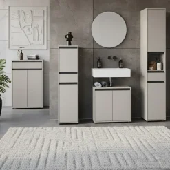 Hochschrank Hamburg mit Schublade und Türen, Soft-Close, matt, 33x181x34 cm