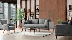 Hochwertige 3 + 3 + 1 Sofagarnitur Stilvolles Design für Komfort & elegantes Wohnen