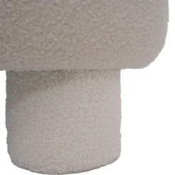 Hocker HWC-Q49, Sitzhocker Polsterhocker Pouf, Stoff/Textil Bouclé (200g/m²) 55cm