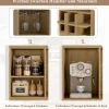HOCSOK Küchenschrank Buffetschrank Sideboard mit Arbeitsplatte, 2 Glastüren und