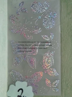 Hologramm -Metallic- Effekt Stickerbogen Tiere Schmetterlinge Bogen je 17x10 cm