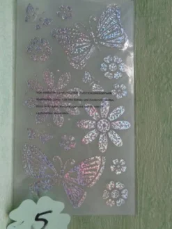 Hologramm -Metallic- Effekt Stickerbogen Tiere Schmetterlinge Bogen je 17x10 cm