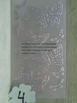 Hologramm -Metallic- Effekt Stickerbogen Tiere Schmetterlinge Bogen je 17x10 cm