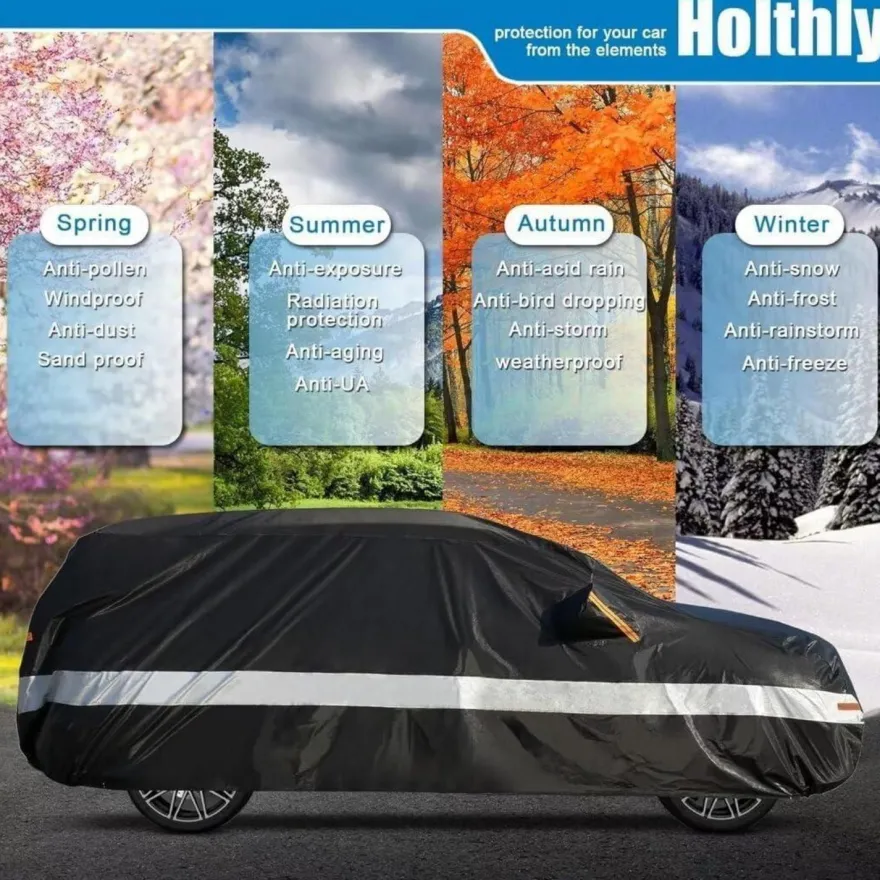 Holthly 10-Schichten Autoabdeckung Wasserdicht Atmungsaktiv für Land Rover