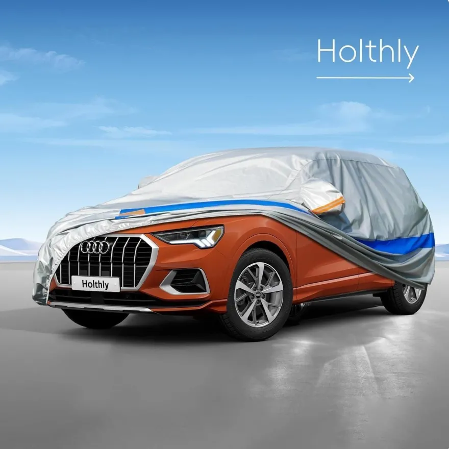 Holthly SUV Autoabdeckung A8 (bis 460 cm) Wasserdicht Atmungsaktiv, UV-Schutz