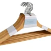 Holz-Kleiderbügel mit Steg 8er-Set Rockbügel Hosenbügel Garderobenbügel Bügel