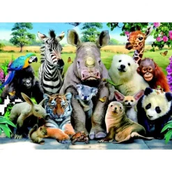Holz-Rahmenpuzzle - Exotic Wildlife - Wildtiere