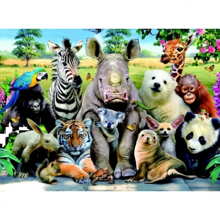 Holz-Rahmenpuzzle - Exotic Wildlife - Wildtiere