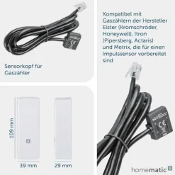 Homematic IP Smart Home Gas-Messgerät für Energieverbrauch & App