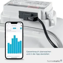 Homematic IP Smart Home Gas-Messgerät für Energieverbrauch & App