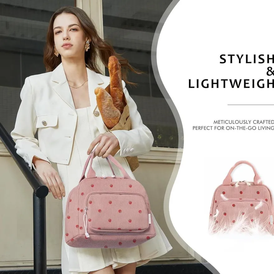 Homespon Isolierte Lunchtasche für Damen und Herren, Tragbare Kühltasche für