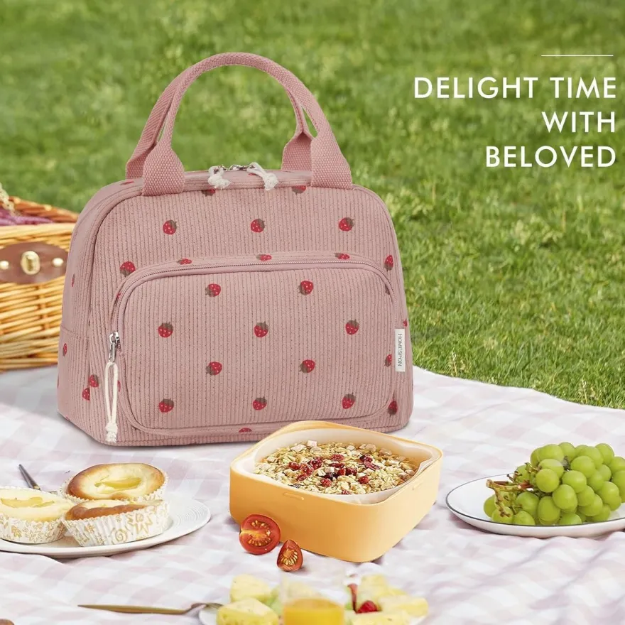 Homespon Isolierte Lunchtasche für Damen und Herren, Tragbare Kühltasche für