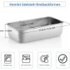 Homikit Kastenform 4er-Set, Edelstahl Brotbackform Königskuchenform, Rechteckig