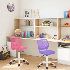 Homy Casa 2er Set Bürostuhl, verstellbar, ergonomisch, Stoff, ohne Armlehnen