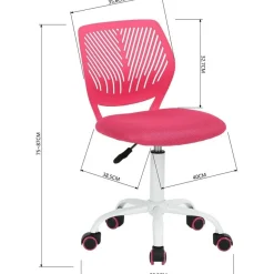 Homy Casa 2er Set Bürostuhl, verstellbar, ergonomisch, Stoff, ohne Armlehnen