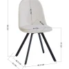 Homy Casa Esszimmerstühle 4er Set, Stoff Drehstuhl mit gepolsterter Sitzfläche