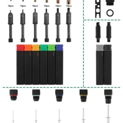 Hoteche Nietmutternzange Set M3-M10 & 2,4-6,4mm Niete mit Aufspreizer und